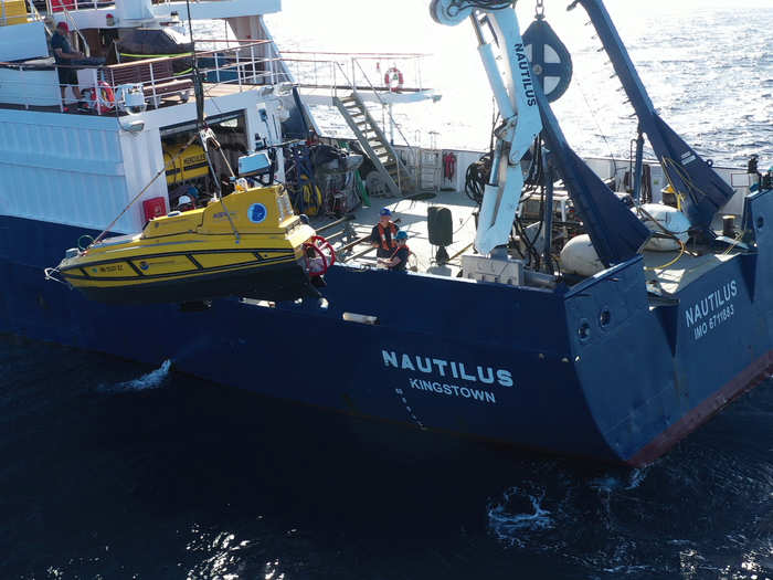 BEN was lowered into the water near the tiny island Nikumaroro in the South Pacific, about halfway between New Guinea and Hawaii.