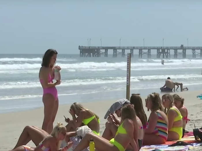 College students were also partying it up in Daytona Beach, where officials said they