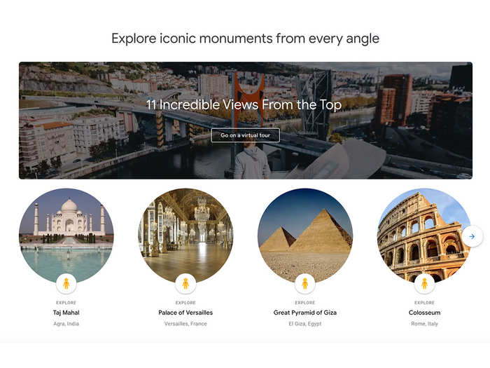 Tour Stonehenge, Machu Picchu, and the Taj Mahal in 360 degrees through Google Arts & Culture.