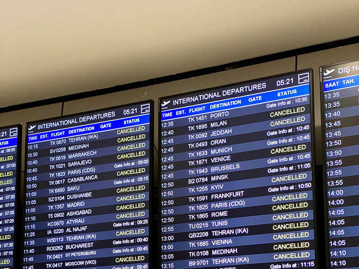 It was jarring to see how many flights had been canceled, mostly due to coronavirus-related travel restrictions and drop in demand.