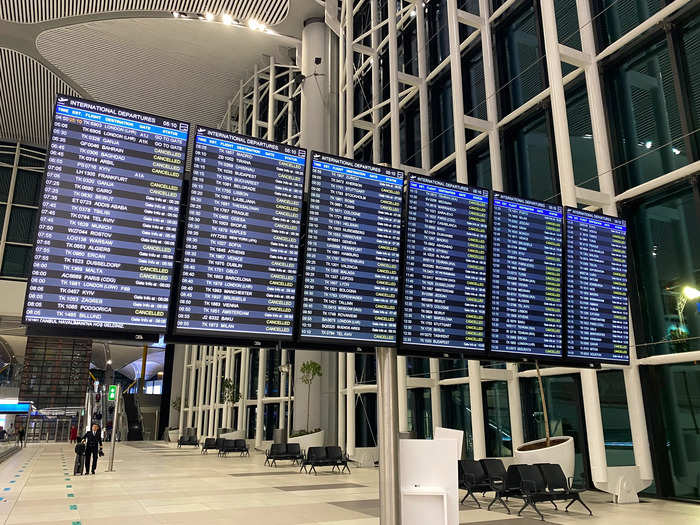 The airport was eerily empty, even for early morning, given Istanbul