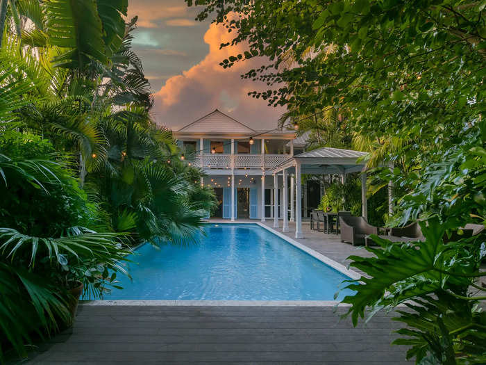 The 13- to 14-foot-deep pool is one of the biggest and deepest swimming pools in Key West, according to Ocean Sotheby