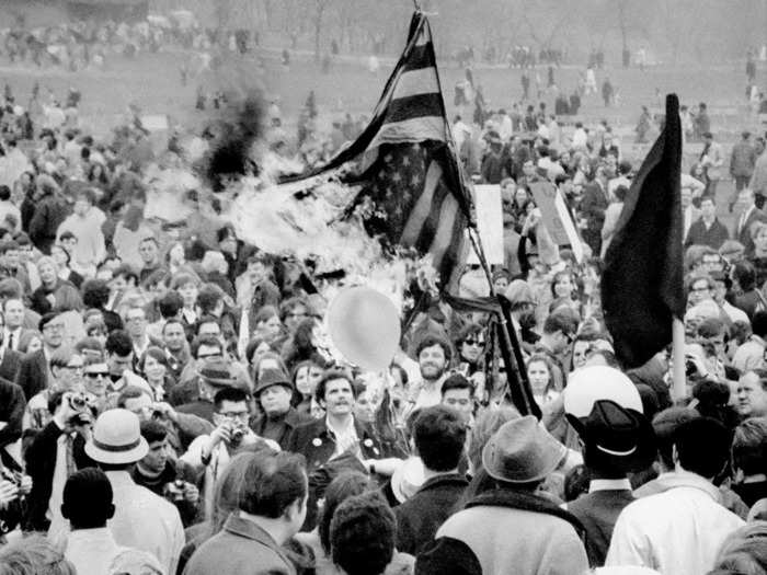 One pivotal moment in her youth came watching Vietnam War protesters burn the American flag on the news. She asked her mother why they were doing it, and her mother answered: "Because their parents didn