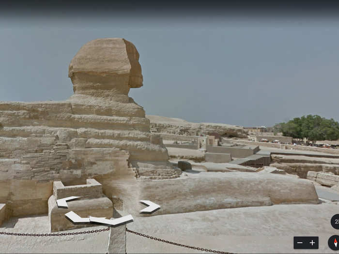 16. The Great Sphinx of Giza stands along the Nile River.