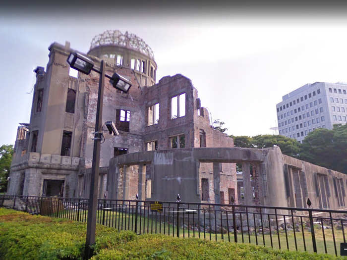 9. The Hiroshima Peace Memorial was the structure left standing after the atomic bomb was dropped on the city in 1945, and it