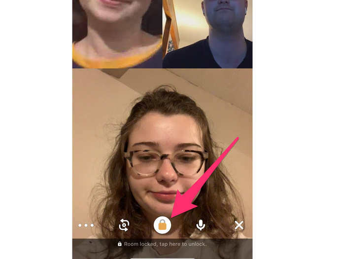 Tapping the button once locks the room.