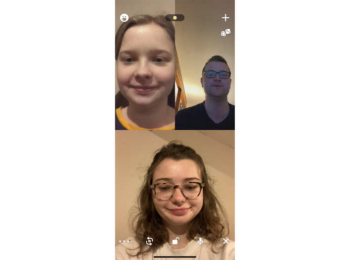 To test out a call with more people, I added my sister, too. Houseparty allows up to 8 people per call.