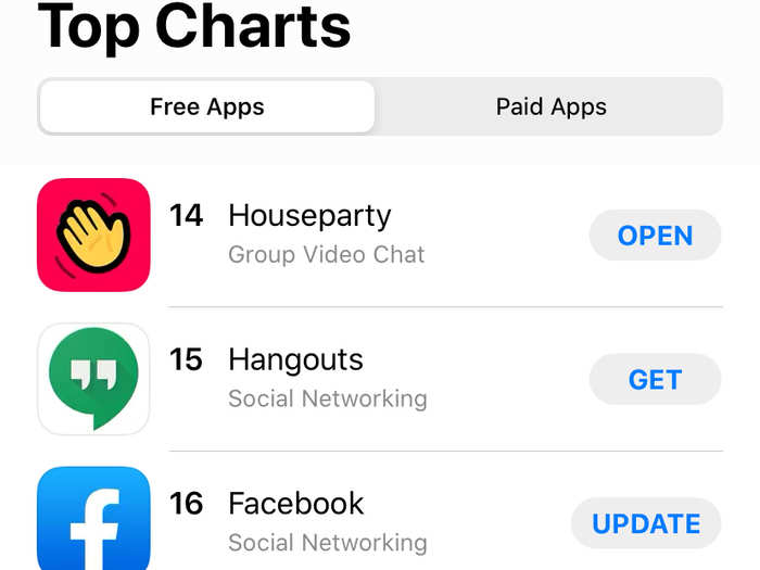 The app is currently number 14 in the App Store, ranked above Facebook, Facebook Messenger, and Snapchat.