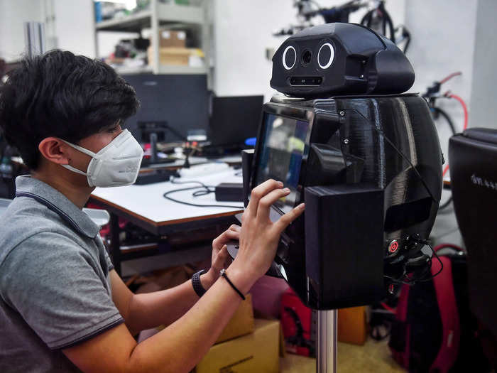 They also have a screen, allowing doctors to video chat with sick patients.