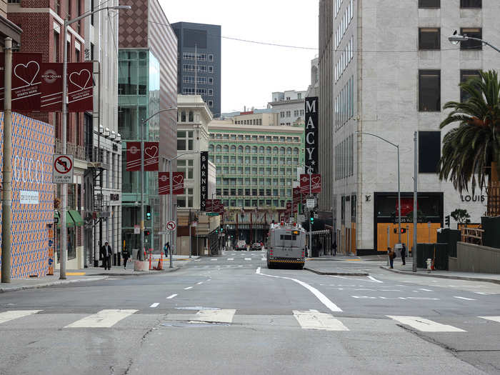 But now, windows are boarded up in some shopfronts and the streets are devoid of cars.