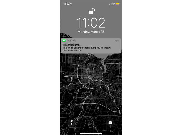 If someone invites you to a group FaceTime call, a notification that looks like an iMessage will come up on your lock screen.