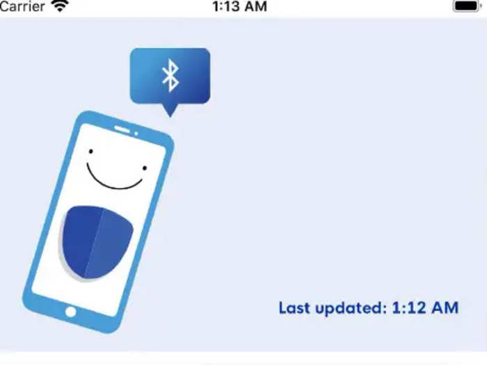 iPhone users are asked to keep the app open so it can keep using Bluetooth, which iOS will otherwise throttle to save battery life. Users are also prompted to share the app with others.