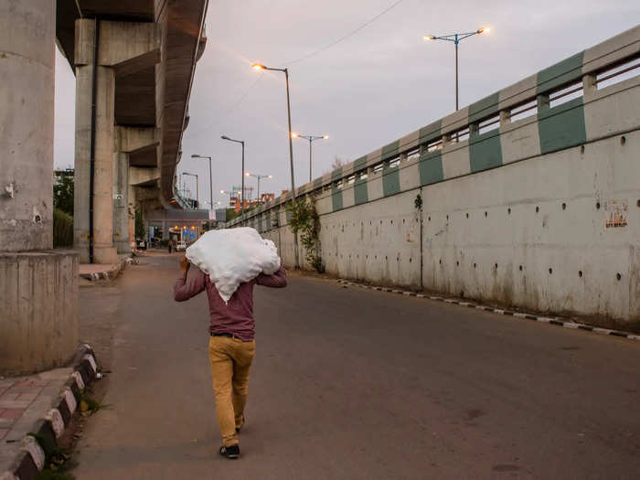 While streets in New Delhi were empty even before Modi