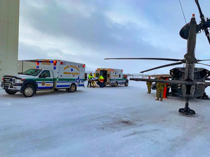 "Our Nome facility commander, 1st Lt. Jared Scheler, had just met with the Norton Sound Regional Hospital aeromed last week to prepare coordination for potential SAR missions like this," said Claeys. "Today, the paperwork was in place, the EMTs were ready to go, and the [dog] handlers showed up in minutes, and when you