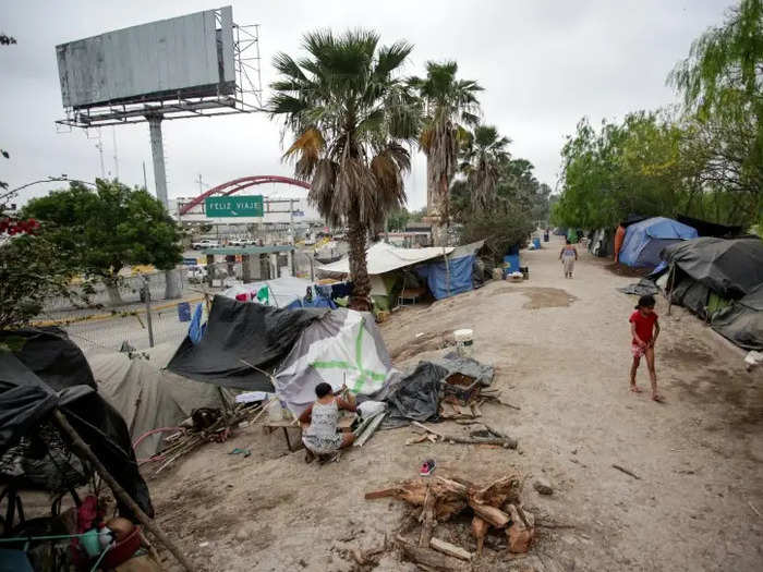 In the city is a migrant camp built on a former soccer pitch. It currently houses 2,500 people and is still operating in full swing despite fears of the coronavirus pandemic.