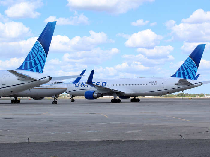 United has sent a mix of narrow-body and wide-body aircraft to Orlando including the Boeing 757 and Boeing 767. The airline has also sent jets to Roswell, New Mexico, among others.