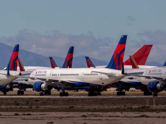 Delta has also sent planes to the desert with Pinal Air Park in Marana, Arizona, and Southern California Logistics Airport in Victorville, California seeing new Delta arrivals.