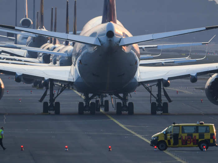 Frankfurt Airport, one of Europe