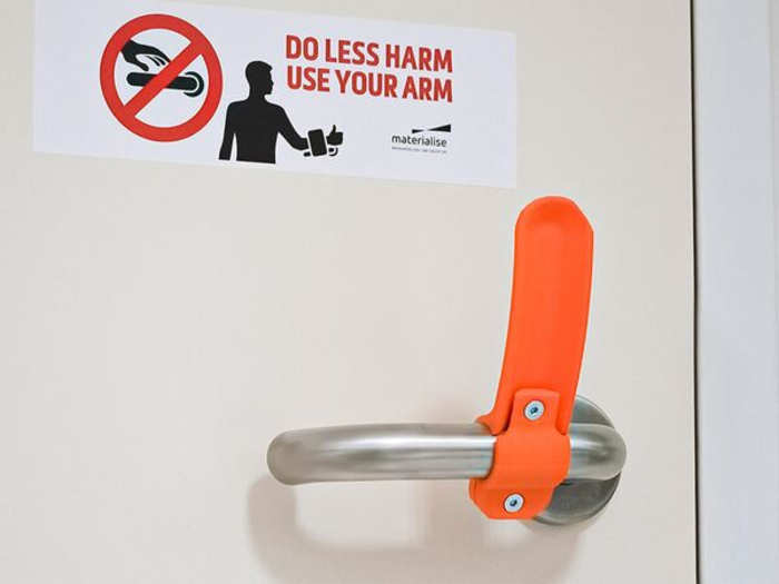 The team even came up with a slogan to go with the design: "Do less harm. Use your arm."