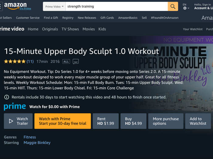 Plenty of workouts are divided into 10- or 15-minute segments, perfect for a quick break during the workday.