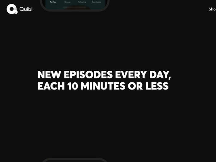 4. Quibi, short for "Quick bites," is giving away 90 days of free content. All you have to do is enter your email by the April 6 launch.