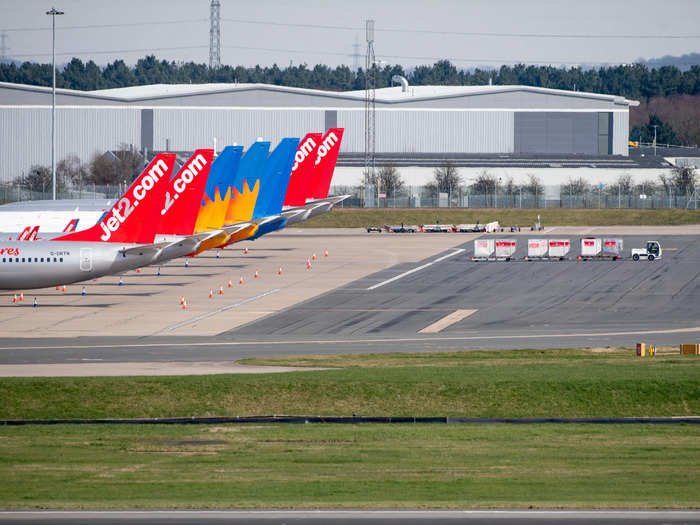 Birmingham Airport has seen a decrease in air traffic with local airlines serving the airport including Jet2.com and Ryanair largely grounding their fleets.