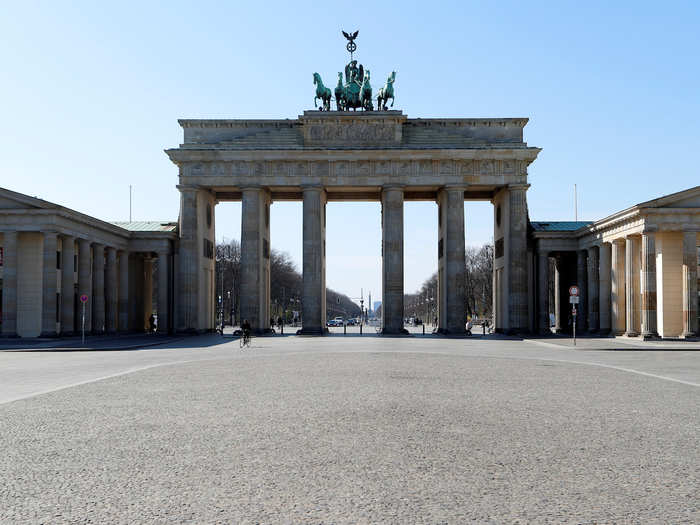 AFTER: The site, which has been used for many national events including political rallies and large concerts, is now completely deserted.