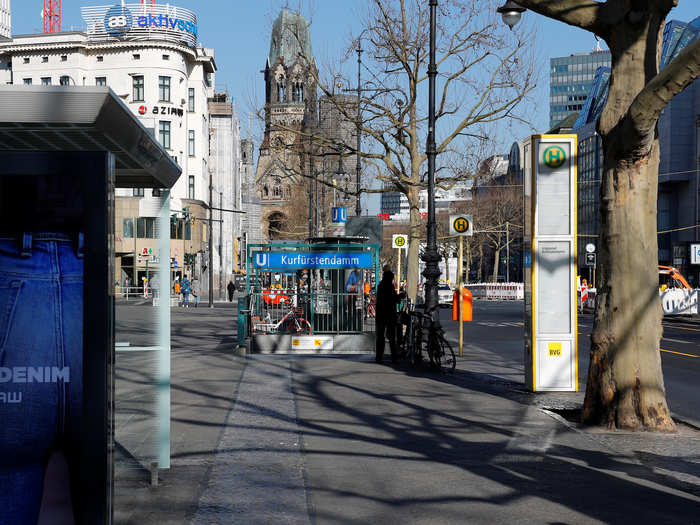 AFTER: Hardly anyone is waiting at that bus stop now.