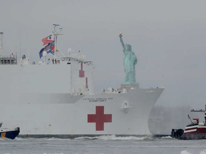 ... an optometry area, a CAT scan, and two "oxygen-producing plants” aboard the ship, according to the US Navy.