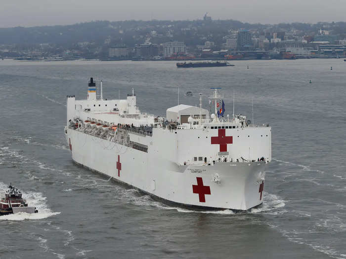 The ship functions as a modern hospital.