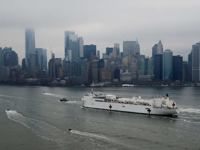 Meanwhile, New York state is running out of ventilators, space, and time. Cuomo said last week that the region may need 140,000 hospital beds in the coming weeks; it currently has about 75,000, including a newly arrived US Navy hospital ship that will help meet the needs of uninfected patients.