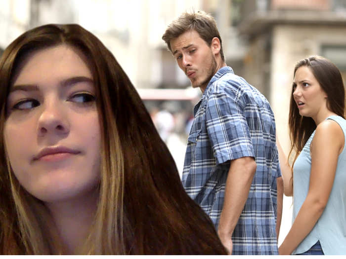 And maybe the best meme to use for a Zoom background is the guy looking over his girlfriend