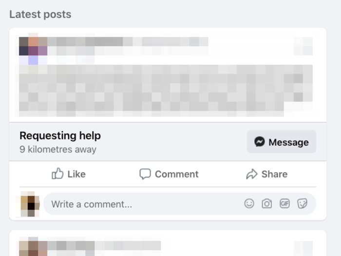 Once you have your settings in place, Facebook shows a wall of nearby offers and requests