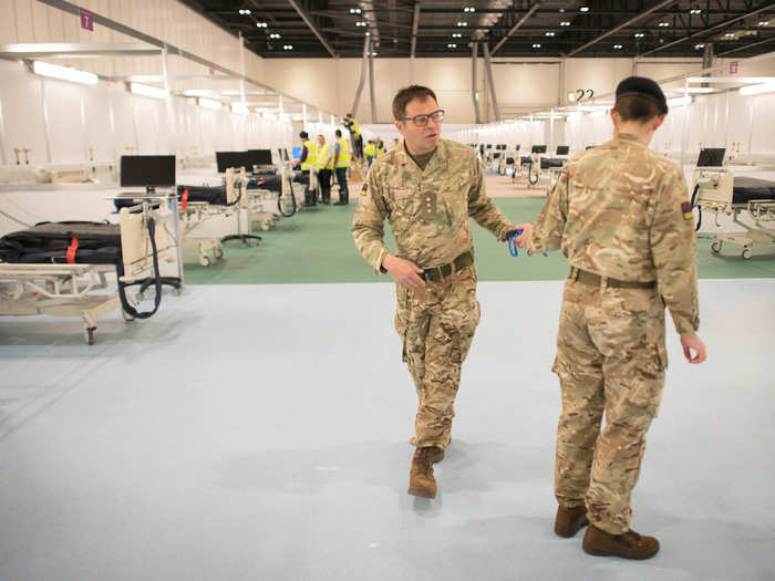 The hospital will be managed by both NHS staff and members of the British military.