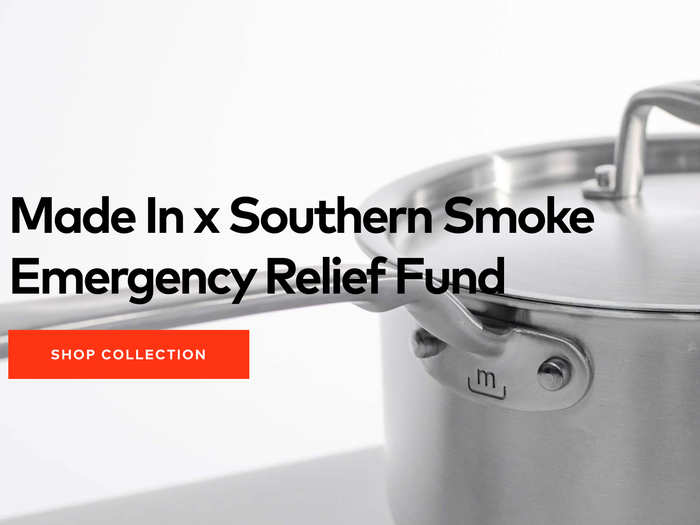 Made In Cookware will be donating 15% of all sales from the Southern Smoke Collection to support the service industry.