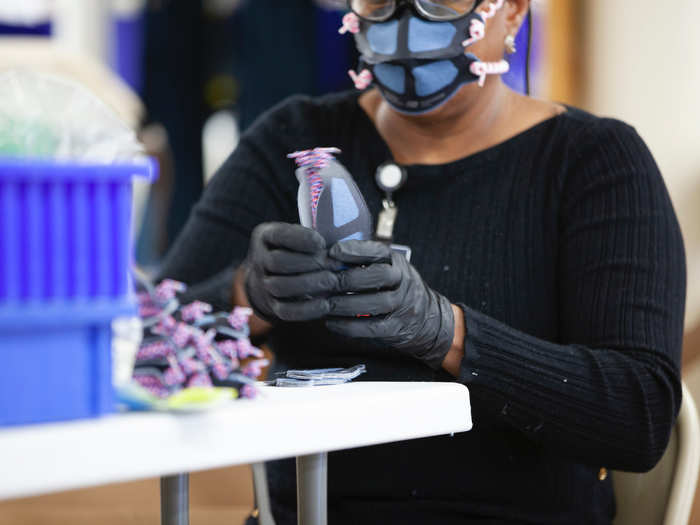 Overall, each mask requires less than a minute of assembly and labor time