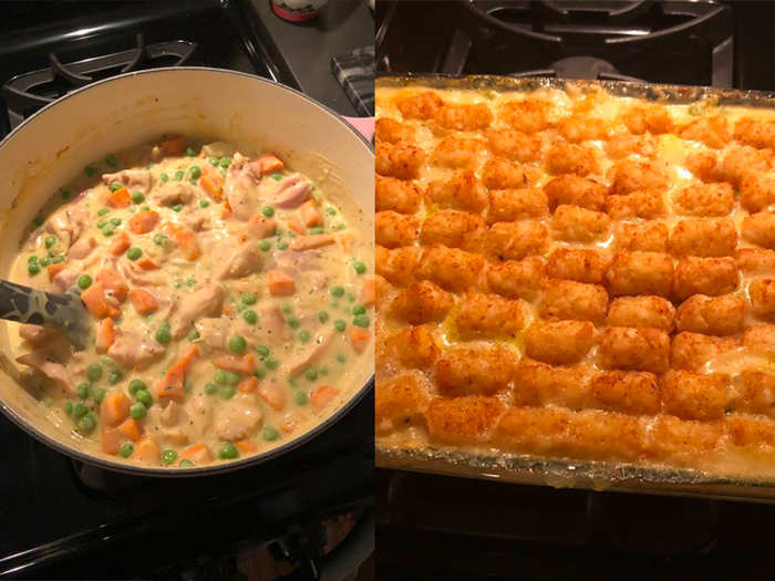 Tater tot chicken pot hotdish