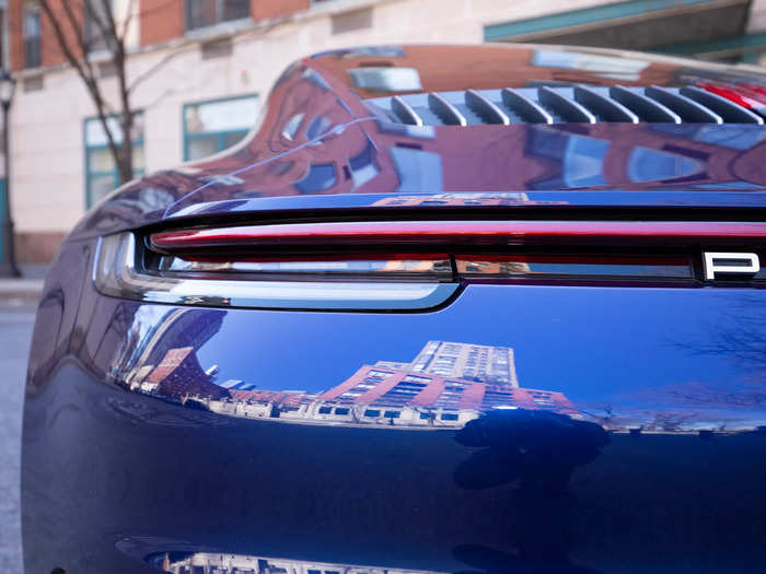 The tail lights are utterly unlike the headlights — sleek daggers.