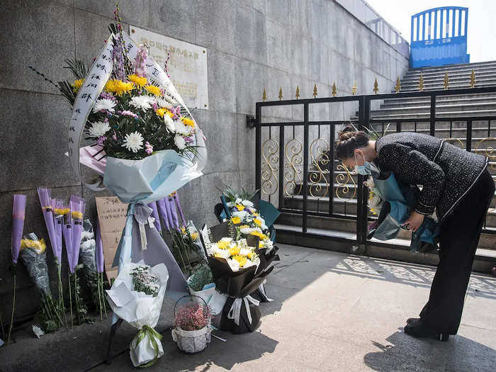 The moment of silence came on Qingming Festival, or "Tomb-Sweeping Day," when people traditionally visit their ancestors