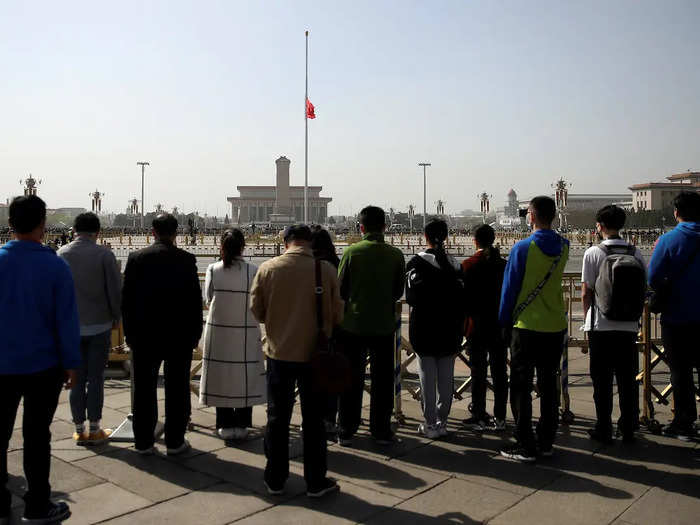 ... in Tiananmen Square in Beijing...