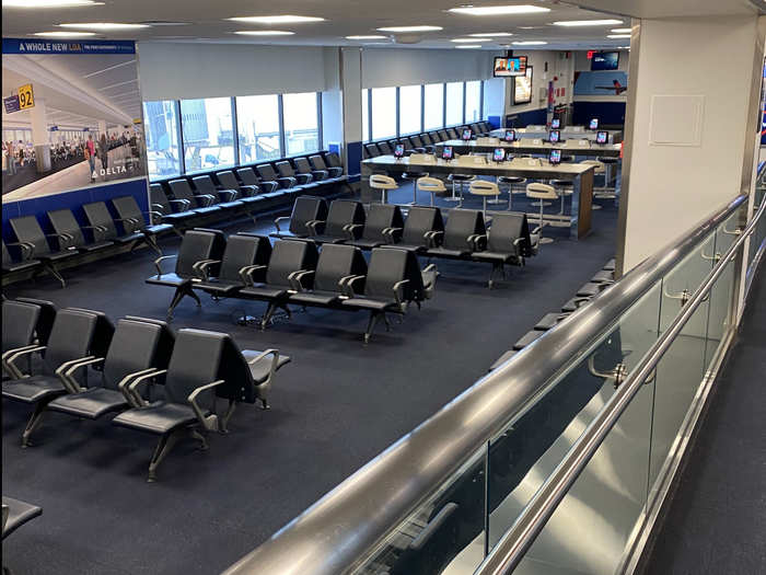 The inside of the terminal was deserted. Most of the gates I saw that would usually be filled with travelers were empty.