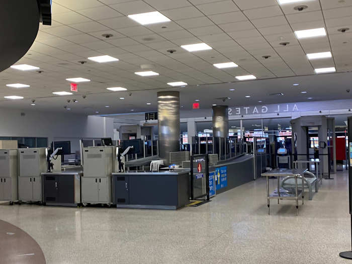 When I arrived at the correct terminal, it was a ghost town. There were literally zero passengers in ticket lines or the security line.