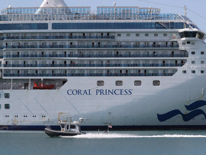 After getting more supplies in Barbados, on March 31 Princess Cruises announced a high number of people with "influenza-like symptoms," and guests were asked to self isolate in their rooms.