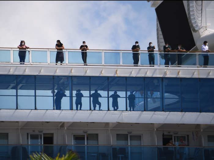 The Coral Princess then picked up supplies in Uruguay on March 21.