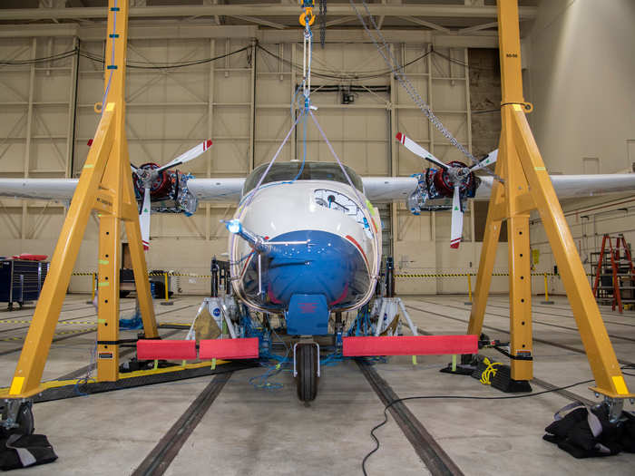 The electric propulsion capabilities were crucial because the X-57 has multiple motors on its wingtips. A fuel-powered engine would have been too heavy, intricate, and unreliable to place on the wings, according to Clarke.