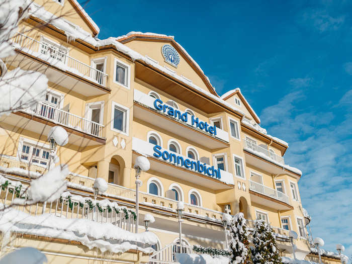 The Grand Hotel Sonnenbichl dates back to 1890 and was used by the Nazis as a medical hospital during WWII. It returned to its former operations beginning in the 1960s.