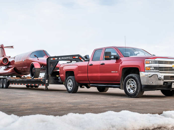 ... and a Chevrolet 2500 HD pickup to tow it.