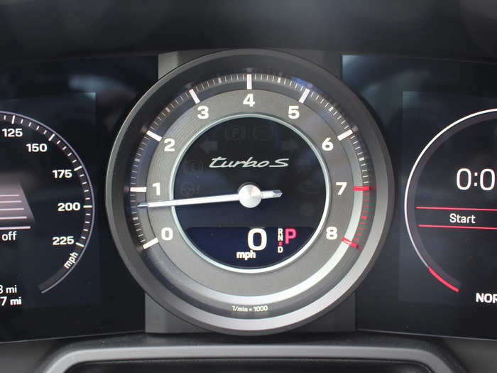 The tachometer is front-and-center.