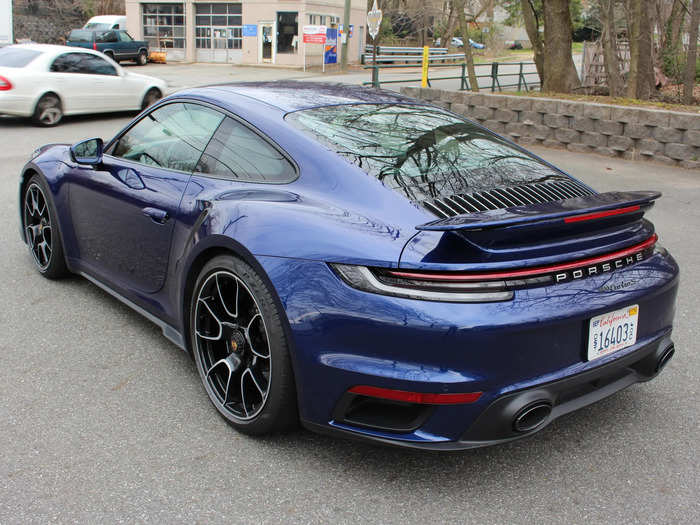 The powerful haunches and the fastback roofline add some dynamic character, but they also exaggerate the sheer amount of back end that the 911 has.