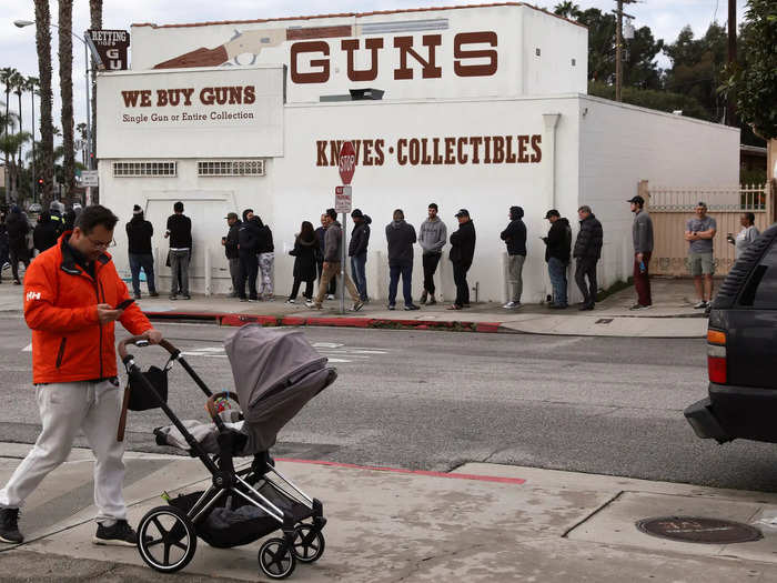 Nearly 2 million firearms were sold in the US in March, making it the second busiest month for gun sales ever.